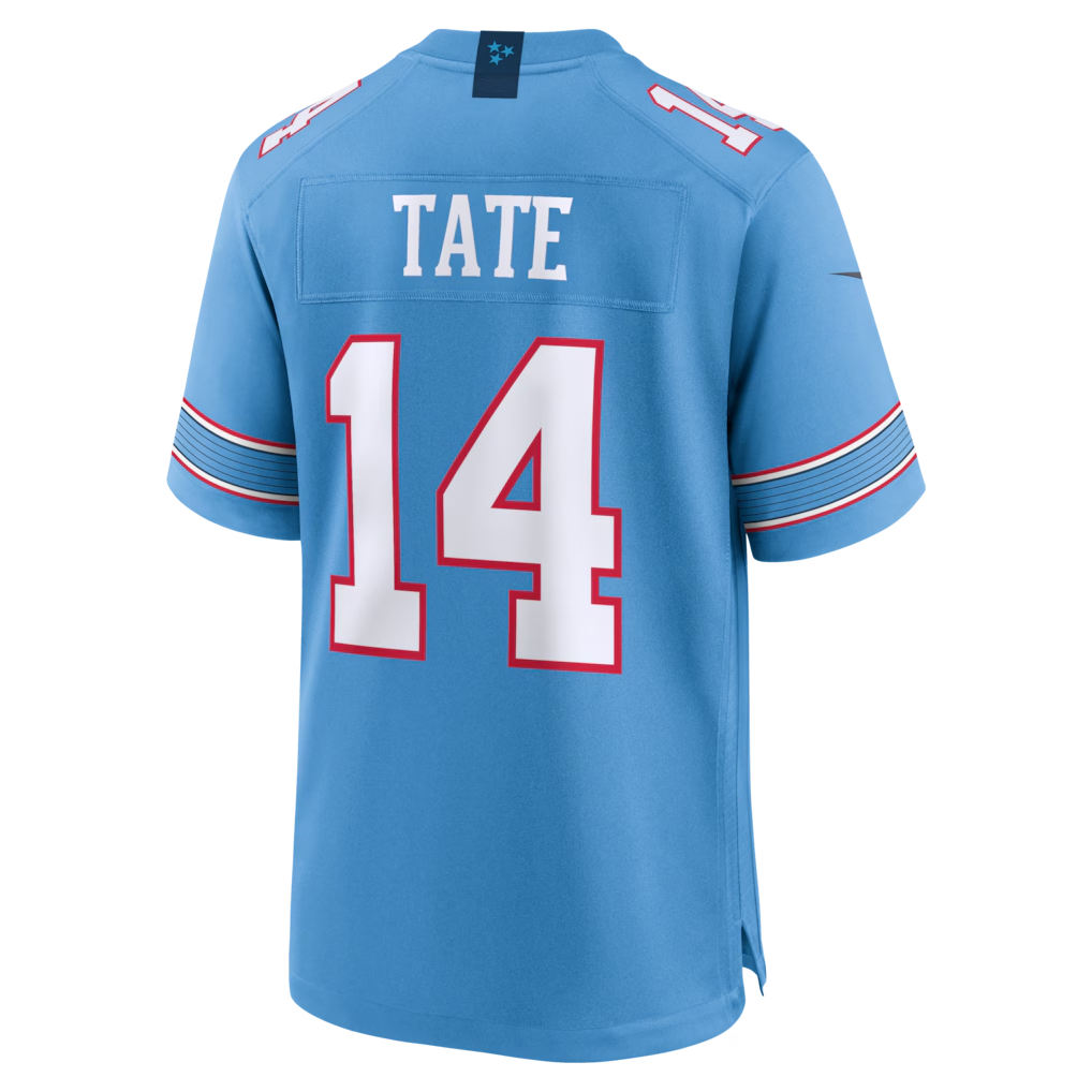Qdoa T.Titans #14 Carnell Tate Light Blue 2026 Draft First Round Pick No. 4 Team Game Stitched Jerseys