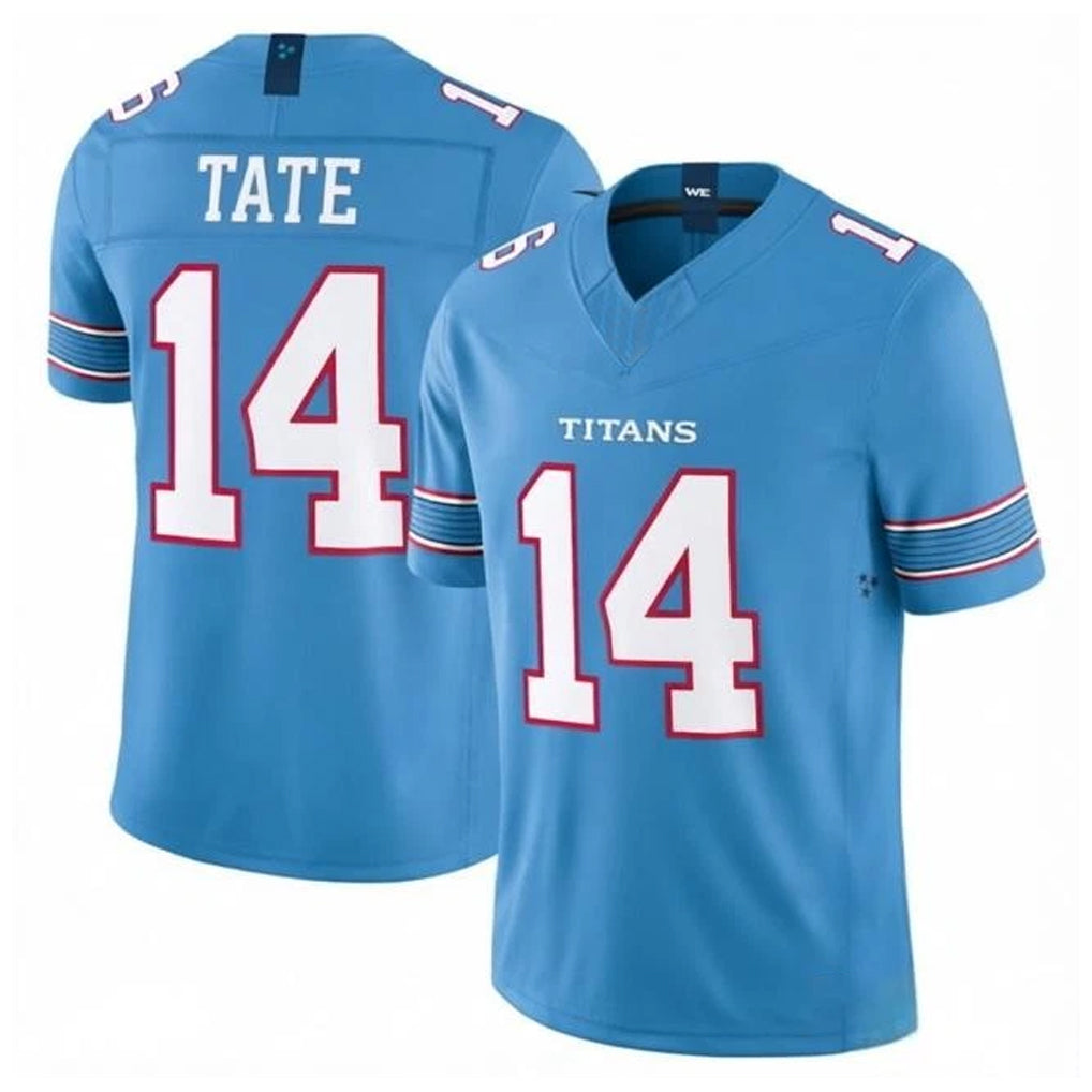 Qdoa T.Titans #14 Carnell Tate Player Light Blue Team Vapor F.U.S.E. Limited Home Game Stitched Jerseys