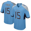 Qdoa T.Titans #15 Keldric Faulk Player Light Blue Home Game Stitched Jerseys