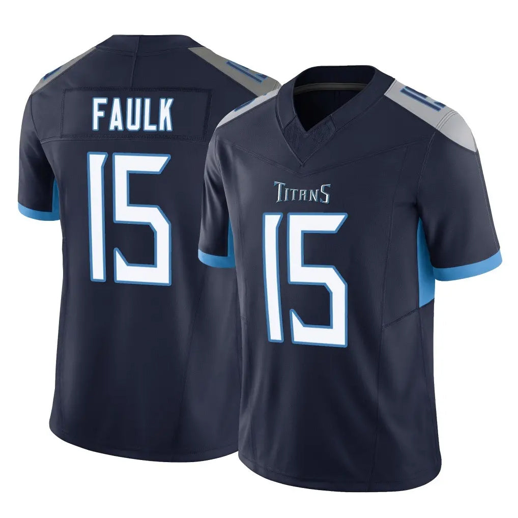 Qdoa T.Titans #15 Keldric Faulk Player Navy Limited Vapor F.U.S.E. Home Game Stitched Jerseys