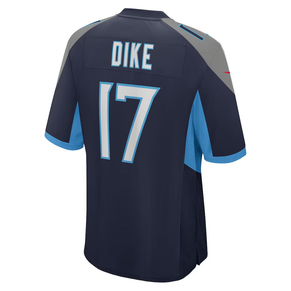 Qdoa T.Titans #17 Chimere Dike Navy Team Game Stitched Jerseys