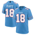 Qdoa T.Titans #18 Cor'Dale Flott Player Light Blue 2026 Game Home Stitched Jerseys