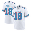 Qdoa T.Titans #18 Cor'Dale Flott Player White 2026 Game Home Stitched Jerseys