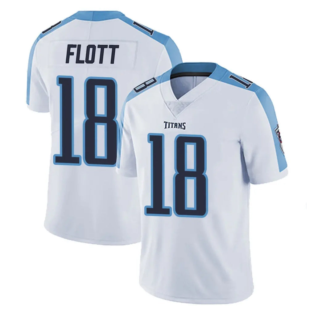 Qdoa T.Titans #18 Cor'Dale Flott Player White Limited Vapor Untouchable Home Game Stitched Jerseys