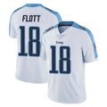 Qdoa T.Titans #18 Cor'Dale Flott Player White Limited Vapor Untouchable Home Game Stitched Jerseys