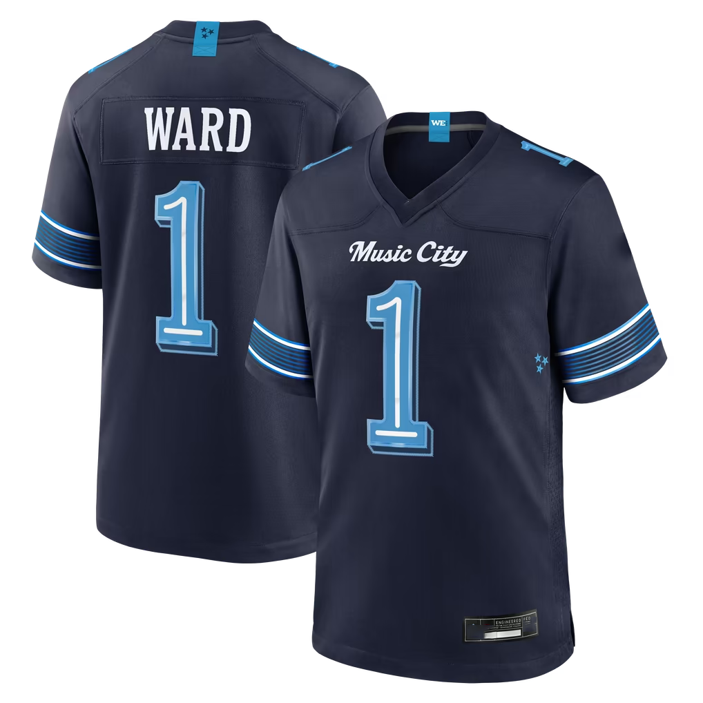 Qdoa T.Titans #1 Cameron Ward Navy 2026 Rivalries Collection Game Stitched Jerseys