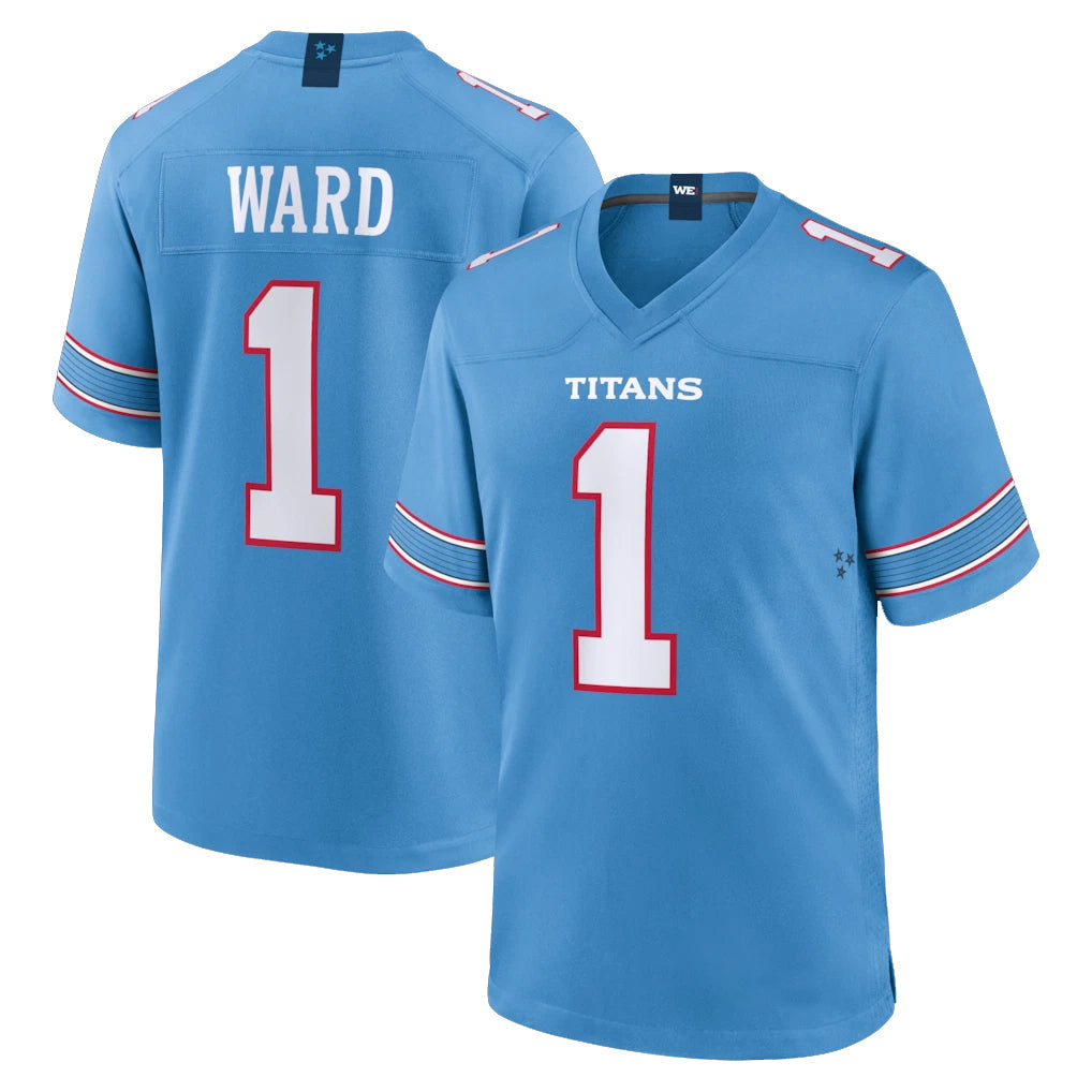 Qdoa T.Titans #1 Cameron Ward Player Light Blue 2026 Game Home Stitched Jerseys
