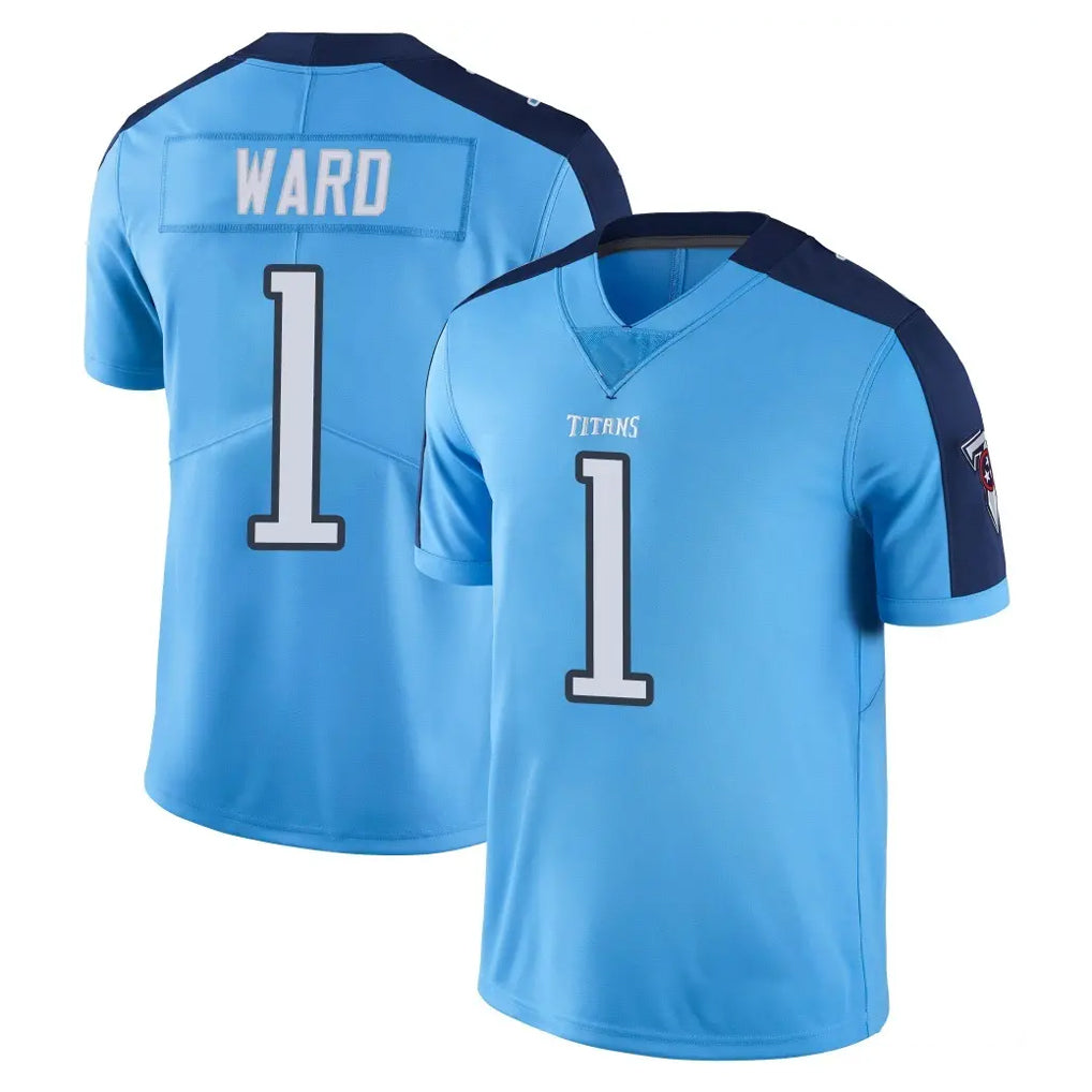 Qdoa T.Titans #1 Cameron Ward Player Light Blue Limited Color Rush Home Game Stitched Jerseys