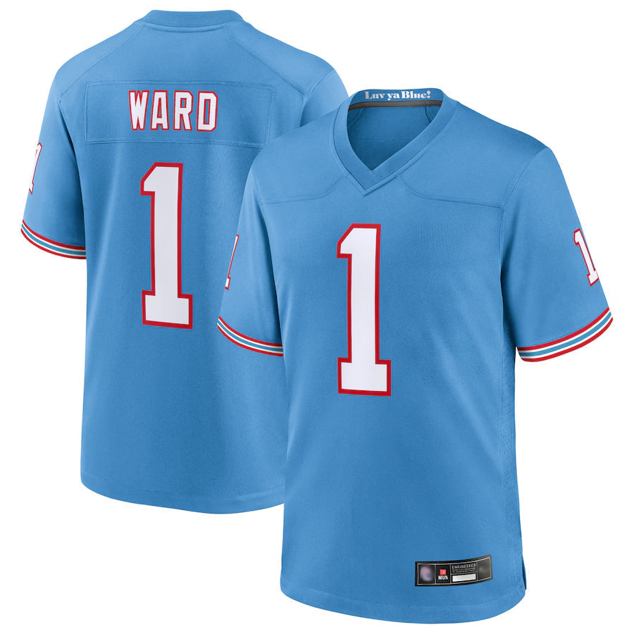 Qdoa T.Titans #1 Cameron Ward Player Light Blue Replica Limited Game Stitched Jerseys