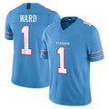 Qdoa T.Titans #1 Cameron Ward Player Light Blue Team Vapor F.U.S.E. Limited Home Game Stitched Jerseys