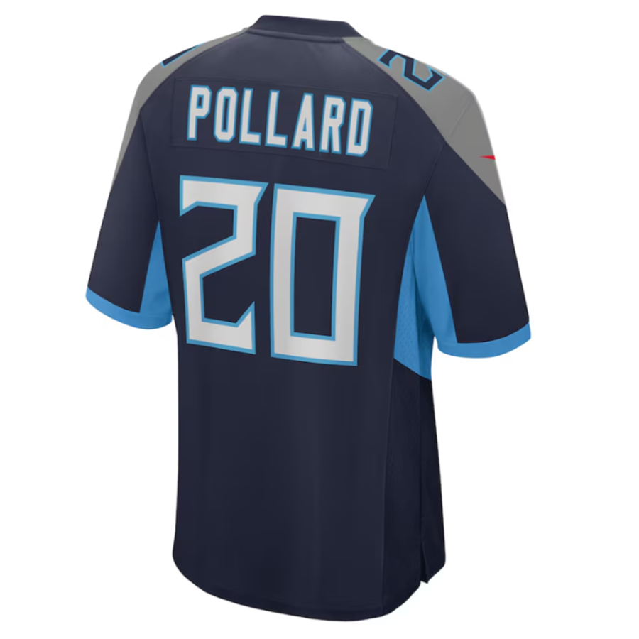 Qdoa T.Titans #20 Tony Pollard Navy Game Player Jersey Stitched Jersey