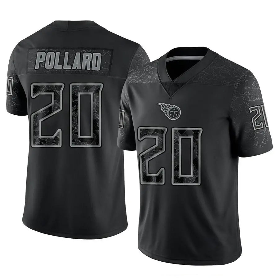 Qdoa T.Titans #20 Tony Pollard Player Black RFLCTV Limited Stitched Jerseys
