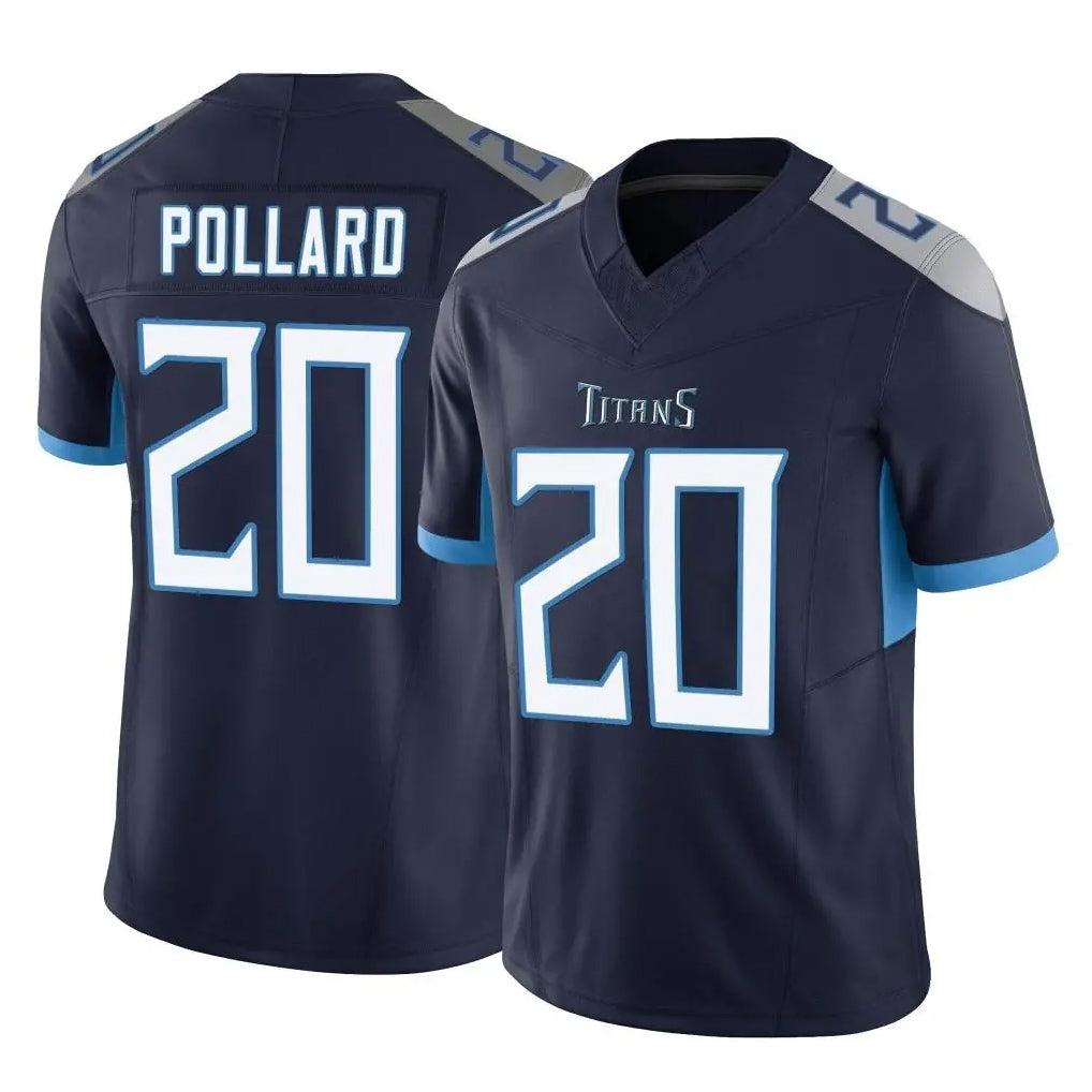 Qdoa T.Titans #20 Tony Pollard Player Navy Limited Vapor F.U.S.E. Home Game Stitched Jerseys