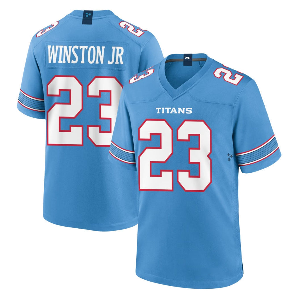 Qdoa T.Titans #23 Kevin Winston Jr. Player Light Blue 2026 Game Home Stitched Jerseys