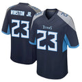 Qdoa T.Titans #23 Kevin Winston Jr. Player Navy Home Game Stitched Jerseys