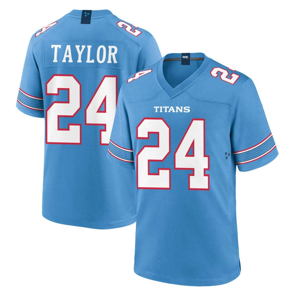 Qdoa T.Titans #24 Alontae Taylor Player Light Blue 2026 Game Home Stitched Jerseys