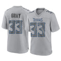 Qdoa T.Titans #33 Cedric Gray Player Gray Atmosphere Fashion Home Game Stitched Jerseys