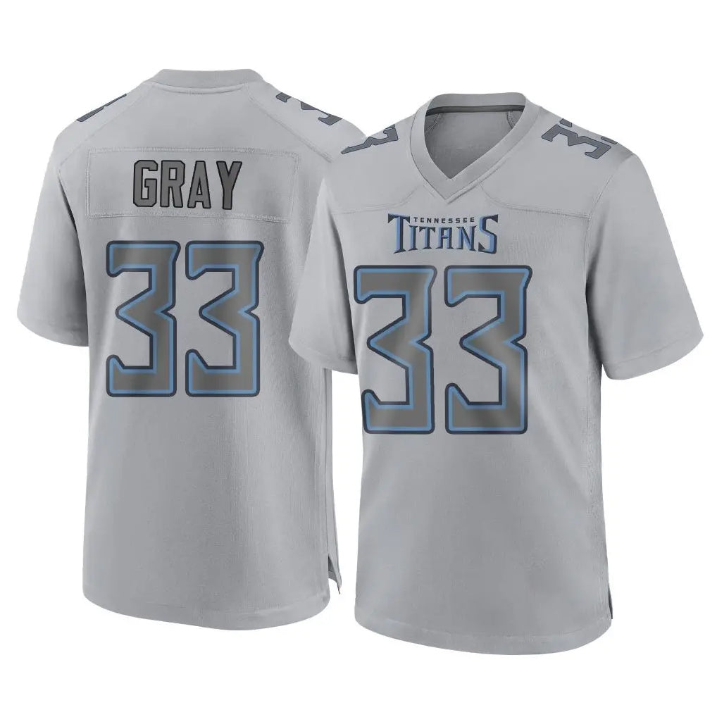 Qdoa T.Titans #33 Cedric Gray Player Gray Atmosphere Fashion Home Game Stitched Jerseys
