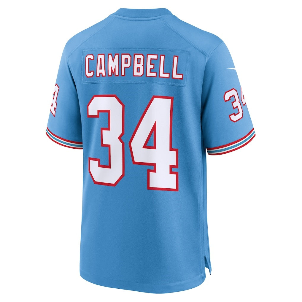 Qdoa T.Titans #34 Earl Campbell Light Blue Retired Player Alternate Game Stitched Jerseys