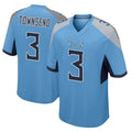 Qdoa T.Titans #3 Tommy Townsend Player Light Blue Home Game Stitched Jerseys