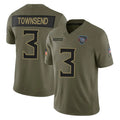 Qdoa T.Titans #3 Tommy Townsend Player Olive Limited 2025 Salute to Service Home Game Stitched Jerseys