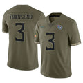 Qdoa T.Titans #3 Tommy Townsend Player Olive Limited Salute to Service Home Game Stitched Jerseys