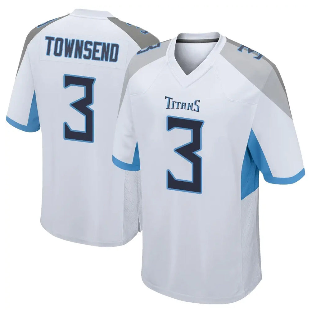 Qdoa T.Titans #3 Tommy Townsend Player White Home Game Stitched Jerseys
