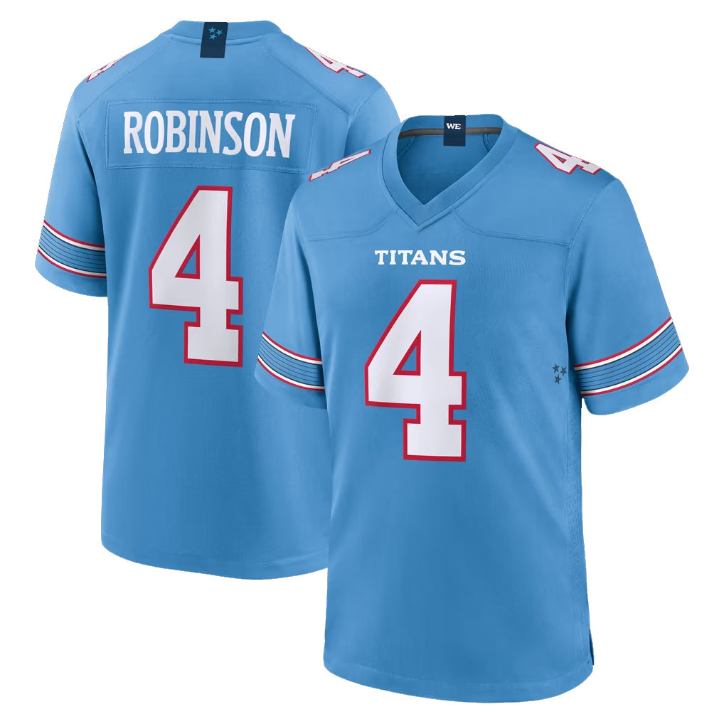 Qdoa T.Titans #4 Wan'Dale Robinson Player Light Blue 2026 Game Home Stitched Jerseys