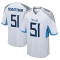Qdoa T.Titans #51 Austin Schlottmann Player White Home Game Stitched Jerseys
