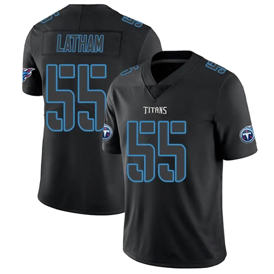 Qdoa T.Titans #55 JC Latham Player Black Fashion Elite Limited Stitched Jerseys