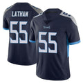 Qdoa T.Titans #55 JC Latham Player Navy Limited Vapor Untouchable Home Game Stitched Jerseys