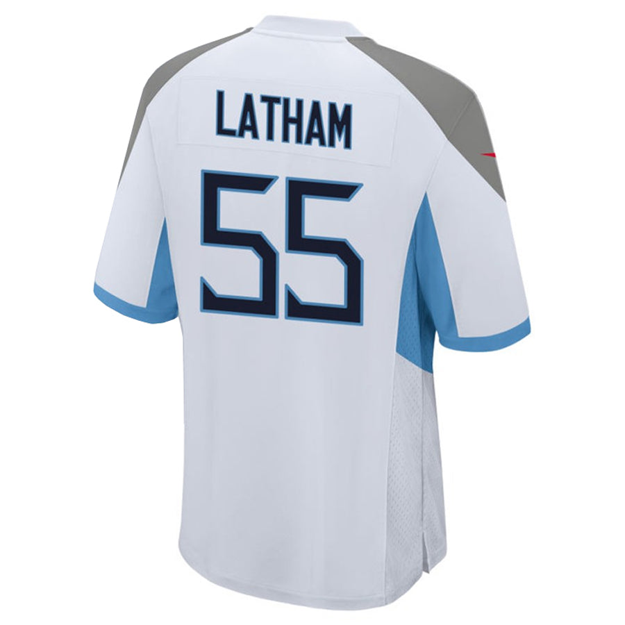 Qdoa T.Titans #55 JC Latham Player White Home Game Stitched Jerseys
