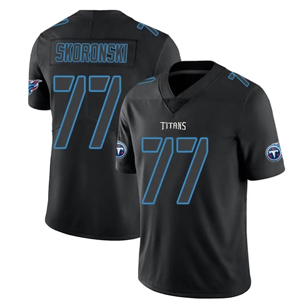 Qdoa T.Titans #77 Peter Skoronski Player Black Impact Limited Home Game Stitched Jerseys