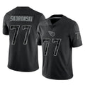 Qdoa T.Titans #77 Peter Skoronski Player Black Limited Reflective Home Game Stitched Jerseys