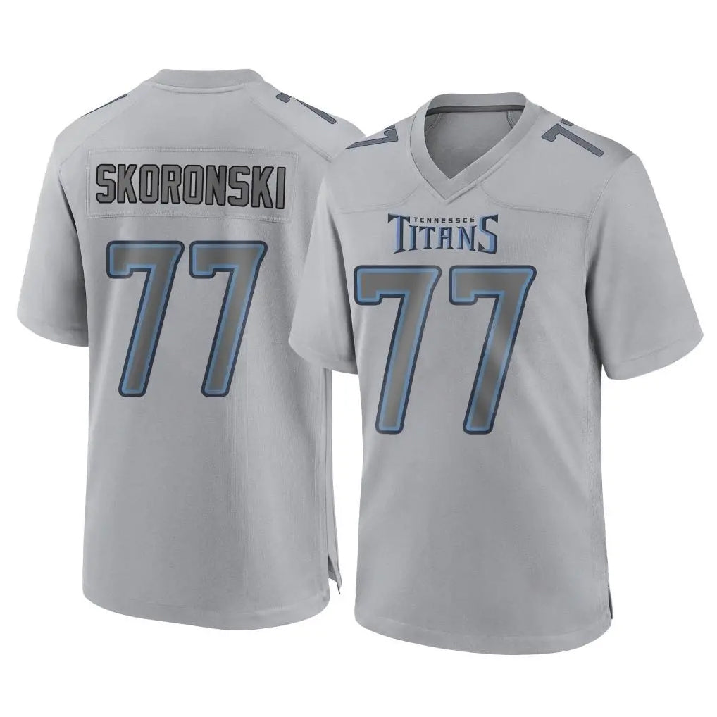 Qdoa T.Titans #77 Peter Skoronski Player Gray Atmosphere Fashion Home Game Stitched Jerseys