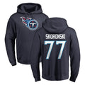 Qdoa T.Titans #77 Peter Skoronski Player Navy Logo Pullover Hoodies Home Game Stitched Jerseys
