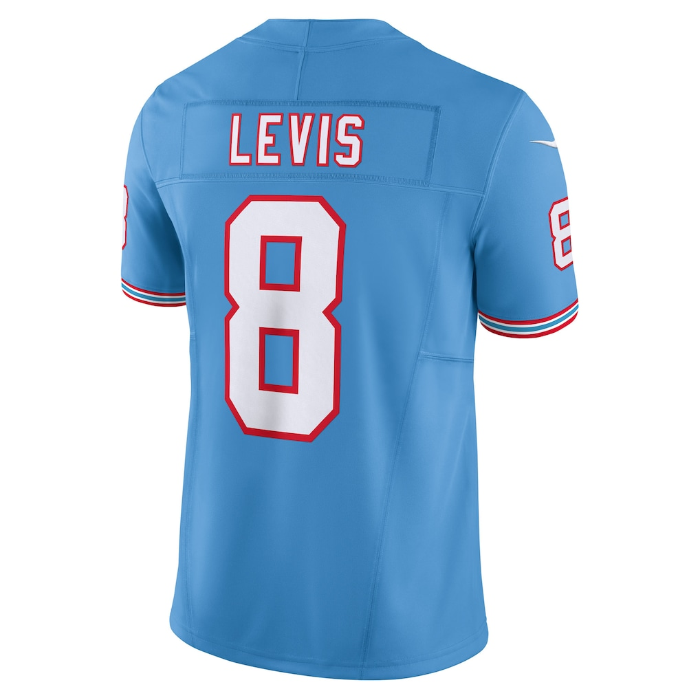 Qdoa T.Titans #8 Will Levis Nike Light Blue Alternate Oilers Throwback Vapor F.U.S.E. Limited Stitched Puhic Jersey