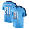 Qdoa T.Titans #91 John Franklin-Myers Player Light Blue Limited Color Rush Home Game Stitched Jerseys