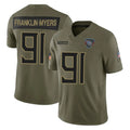 Qdoa T.Titans #91 John Franklin-Myers Player Olive Limited 2025 Salute to Service Home Game Stitched Jerseys