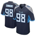 Qdoa T.Titans #98 Jeffery Simmons Player Navy Home Game Stitched Jerseys