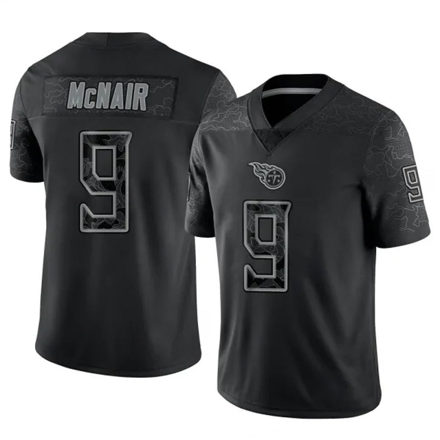 Qdoa T.Titans #9 Steve McNair Player Black RFLCTV Limited Stitched Jerseys