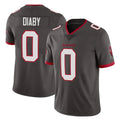 Qdoa TB.Buccaneers #0 Yaya Diaby Player Pewter Limited Alternate Vapor Home Game Stitched Jerseys