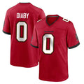 Qdoa TB.Buccaneers #0 Yaya Diaby Player Red Home Game Stitched Jerseys