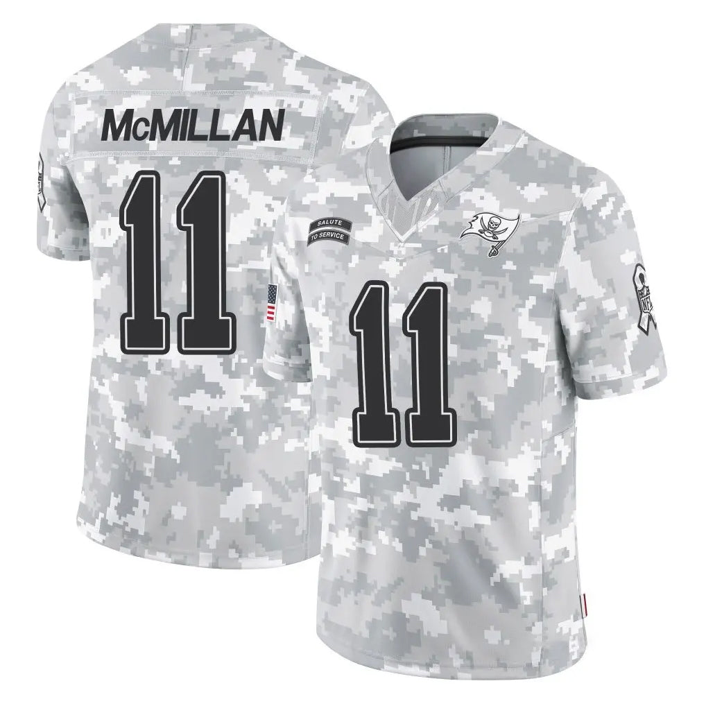 Qdoa TB.Buccaneers #11 Jalen McMillan Player Arctic Camo Limited Salute To Service Home Game Stitched Jerseys