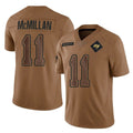 Qdoa TB.Buccaneers #11 Jalen McMillan Player Brown Limited Salute To Service Home Game Stitched Jerseys