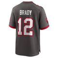 Qdoa TB.Buccaneers #12 Tom Brady Player Pewter Home Game Stitched Jerseys
