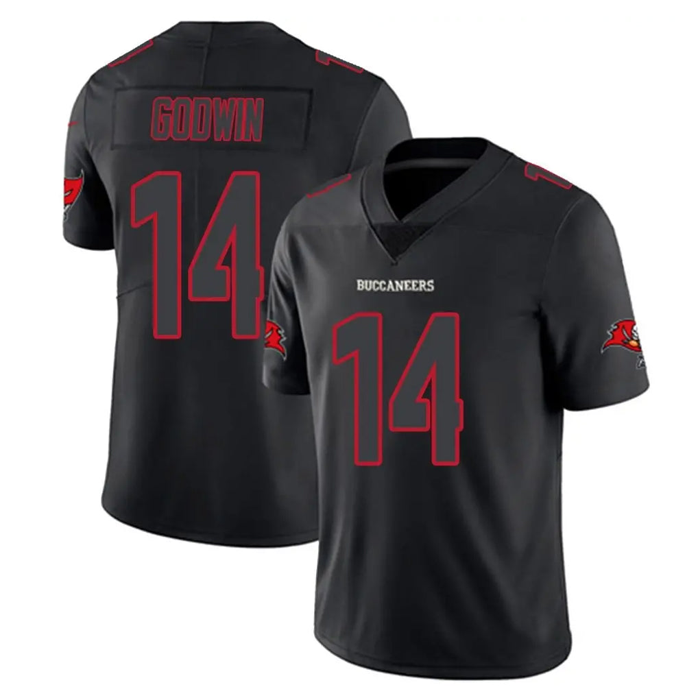 Qdoa TB.Buccaneers #14 Chris Godwin Jr. Player Black Impact Limited Home Game Stitched Jerseys