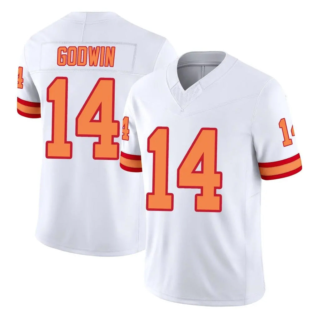 Qdoa TB.Buccaneers #14 Chris Godwin Jr. Player White Limited '76 Vapor F.U.S.E. Home Game Stitched Jerseys