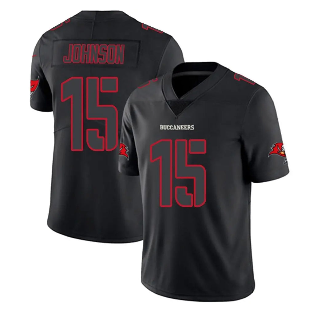 Qdoa TB.Buccaneers #15 Tez Johnson Player Black Impact Limited Home Game Stitched Jerseys