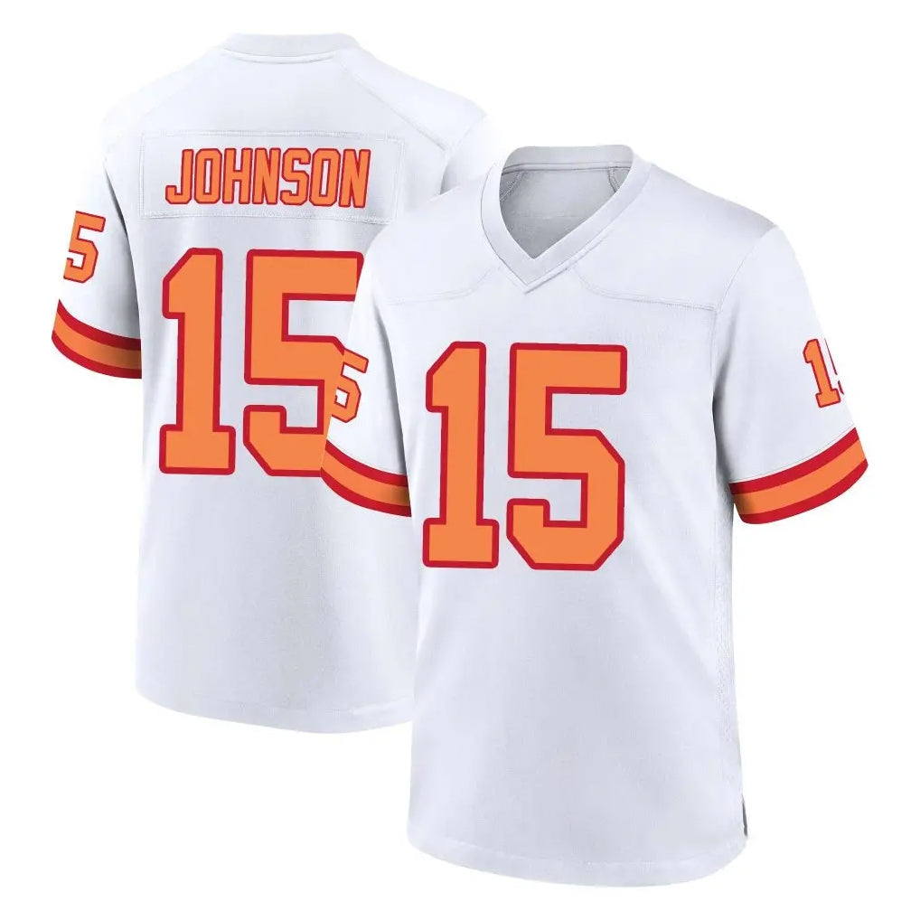 Qdoa TB.Buccaneers #15 Tez Johnson Player White '76 Home Game Stitched Jerseys